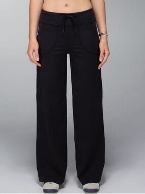 lululemon athletica Black Wide-Leg Drawstring Pants